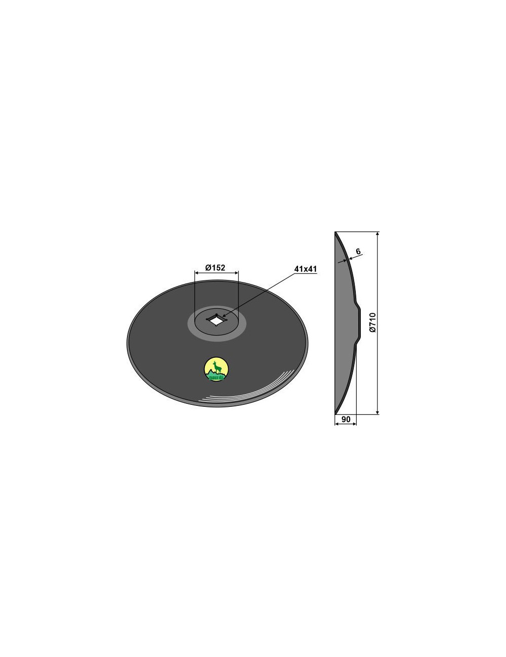 Disque lisse Ø710x6 à fond plat
