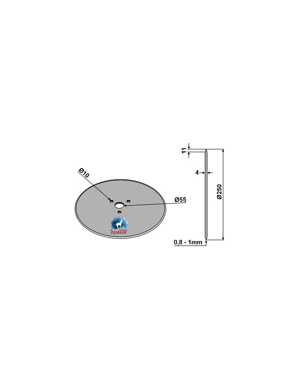 Coutre circulaire Ø250x4