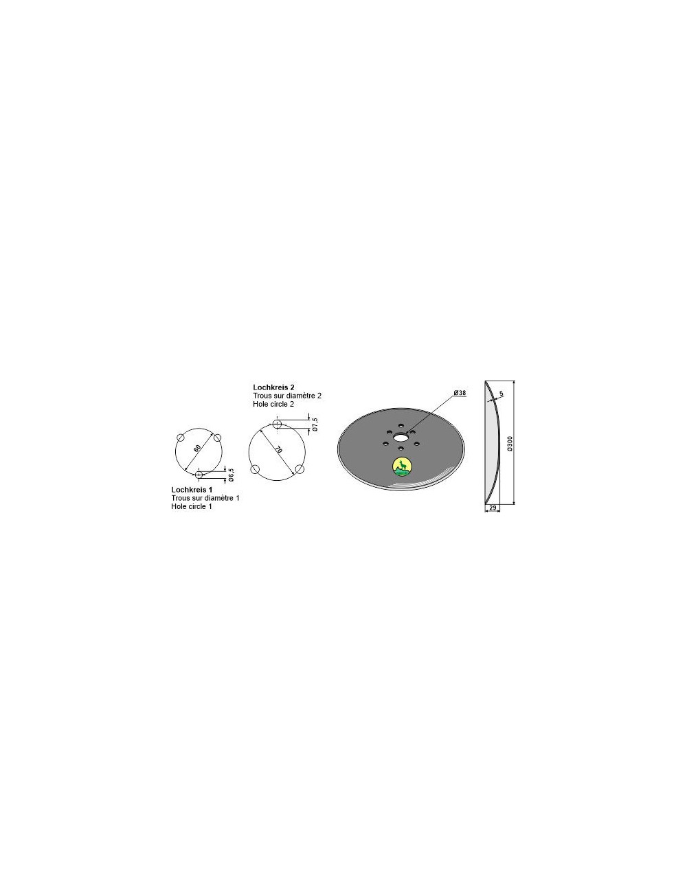 Disque lisse Ø300x5