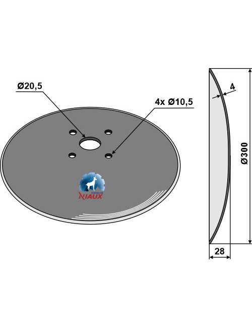 Disque lisse Ø300x4