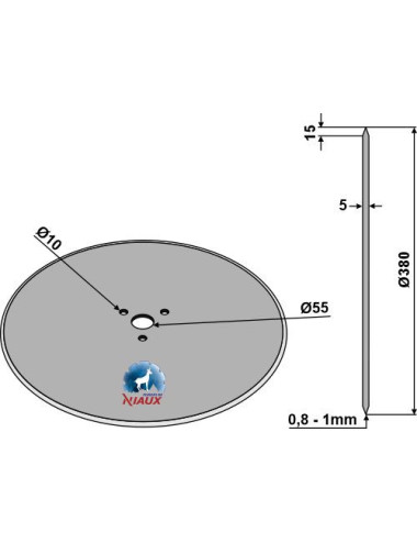 Coutre circulaire Ø380x5