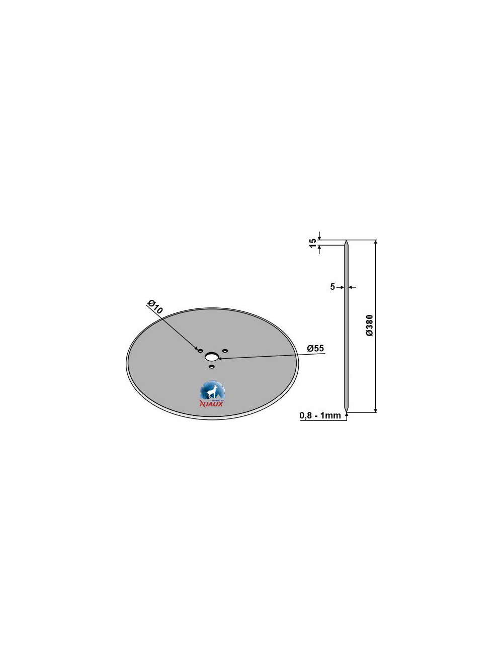 Coutre circulaire Ø380x5