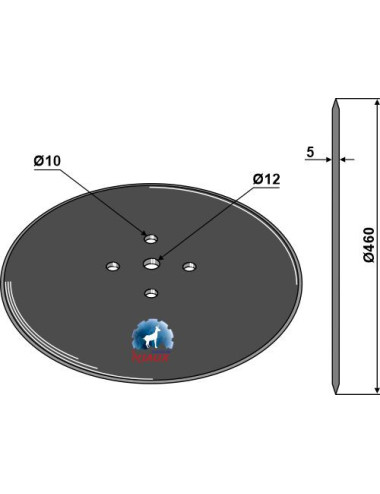 Coutre circulaire Ø460x5