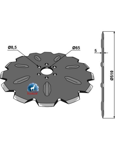 Coutre pour charrue Ø500x5