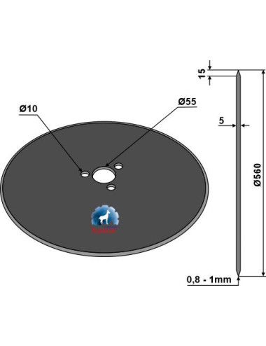 Coutre circulaire Ø560x5