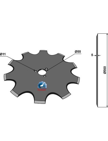 Coutre circulaire Ø560x5