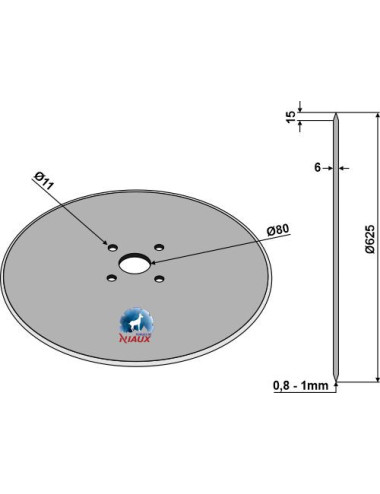 Coutre circulaire Ø625x6