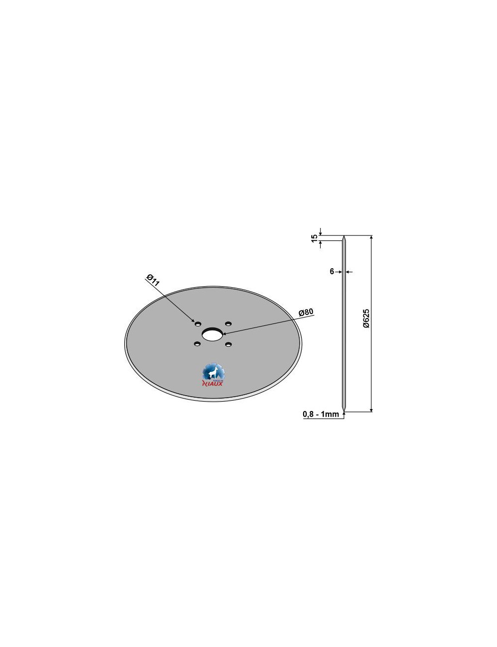 Coutre circulaire Ø625x6
