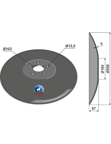 Disque lisse Ø568x5