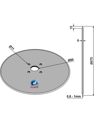 Coutre circulaire Ø675x6