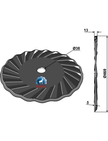 Coutre circulaire Ø460x5