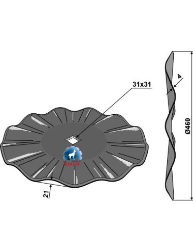 Disque ondulé Ø460x4