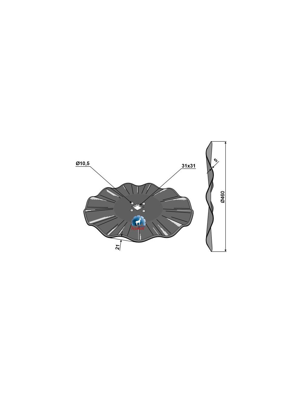 Disque ondulé Ø460x5