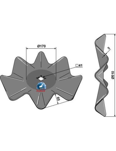 Disque ondulé Ø510x5