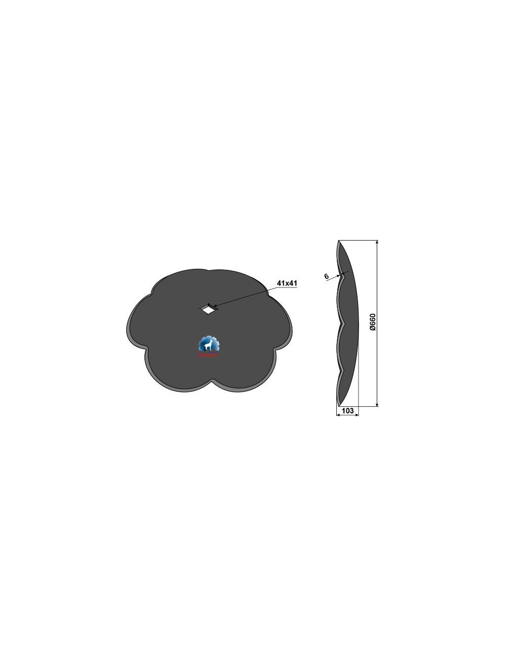 Disque lobé Ø660x6
