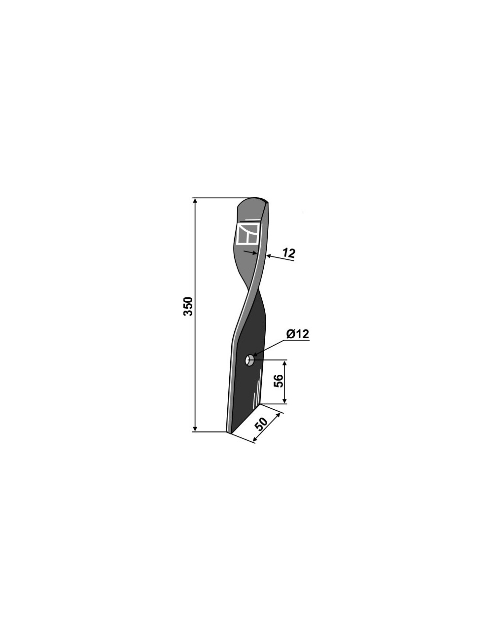 Couteau de herses pour Dyna-Drive Jumbo, droit