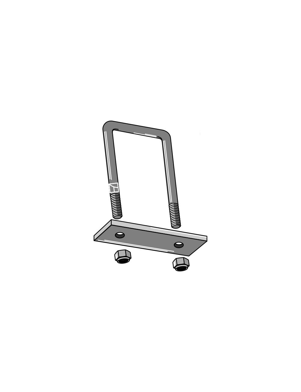 Ètrier de fixation pour cadre 80x80