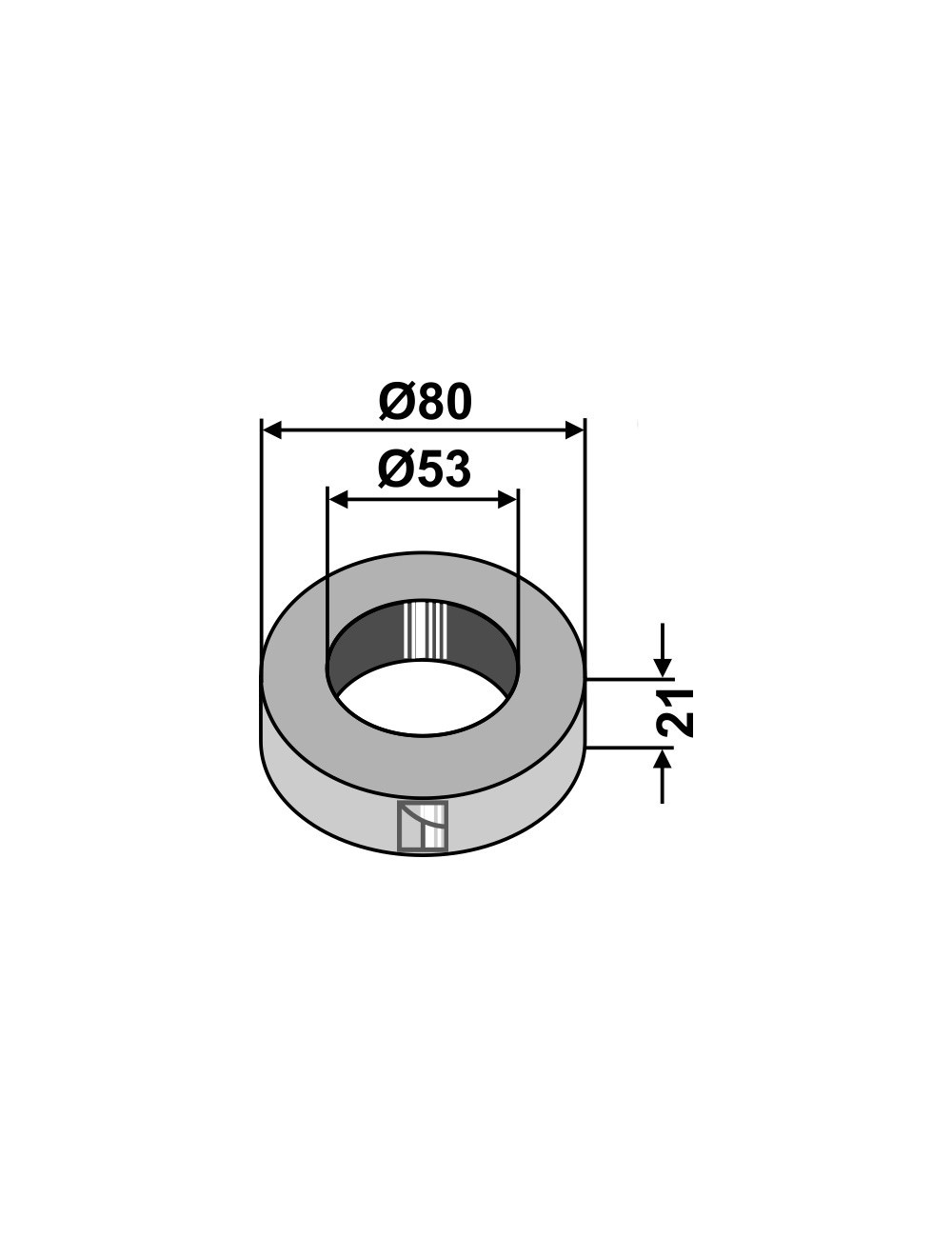 Pièce intercalaire - 21mm