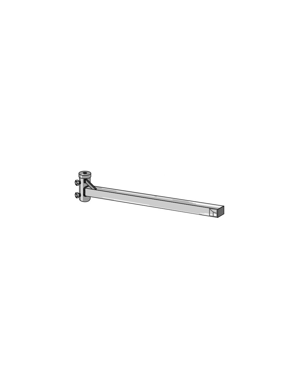 Support pour réglage par tiges filetées - 1850mm