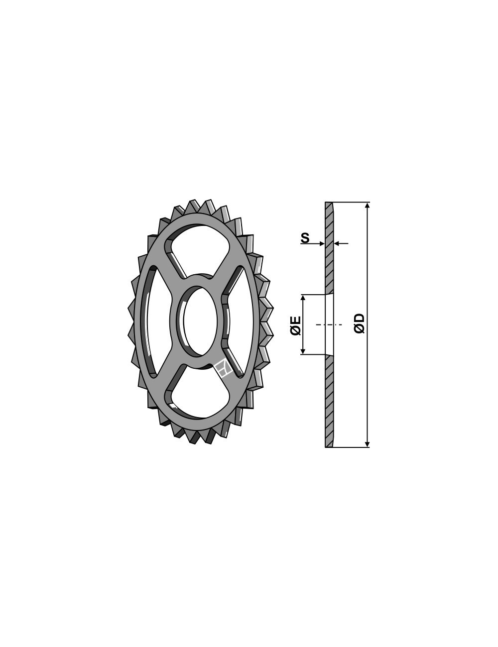 Roue étoile - Ø470mm