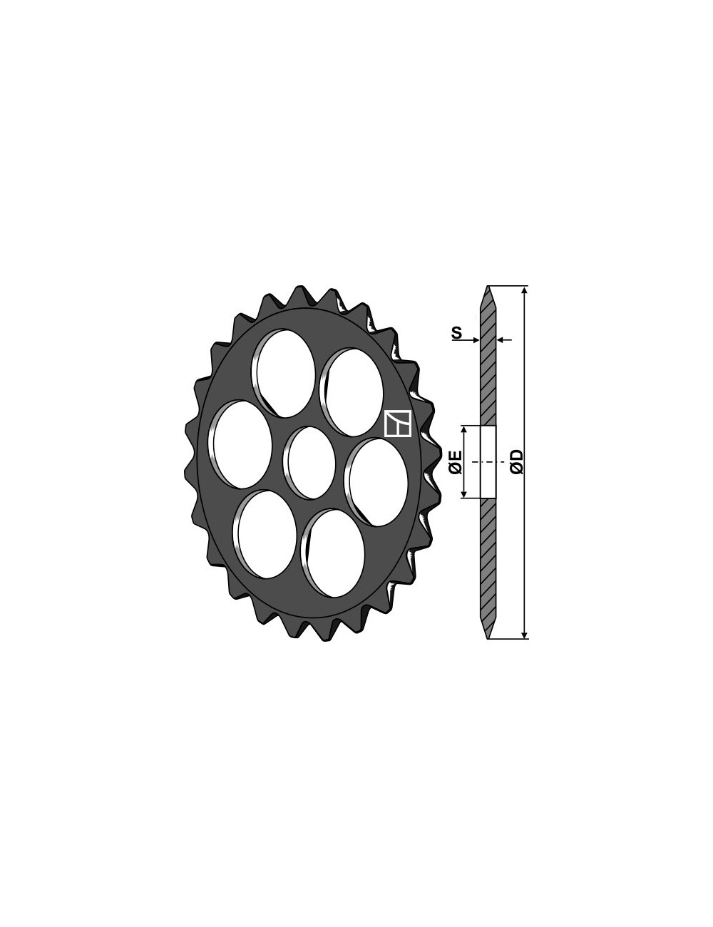 Roue étoile - Ø575mm