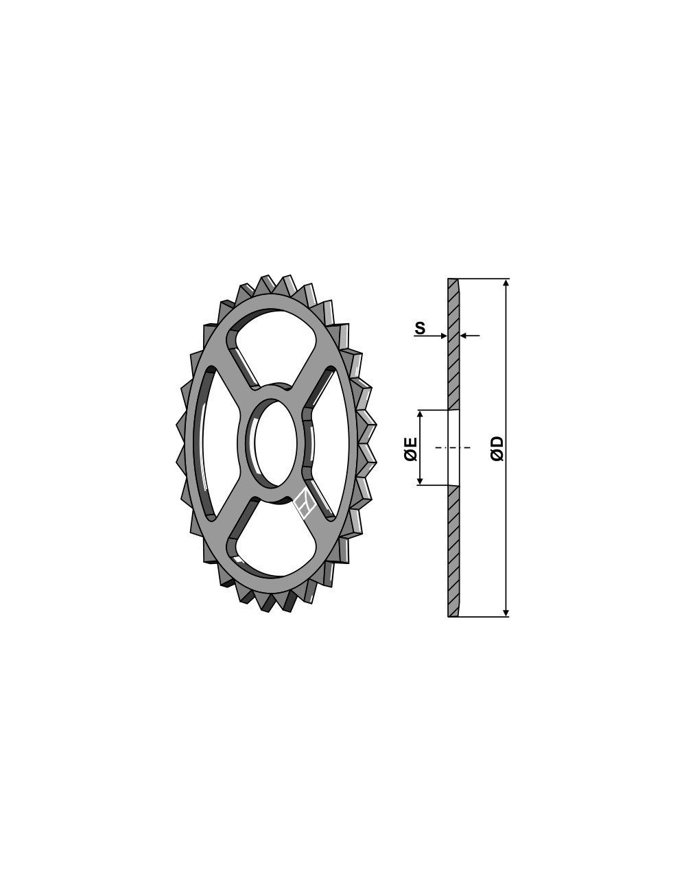 Roue étoile - Ø530mm