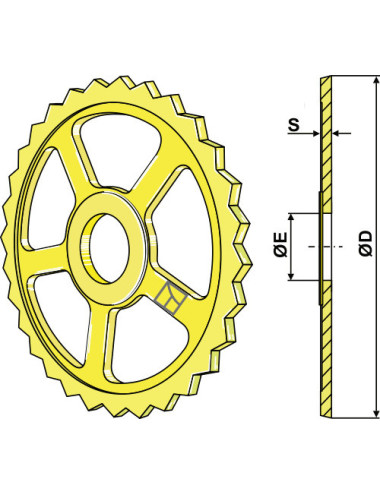 Roue étoile - Ø480mm