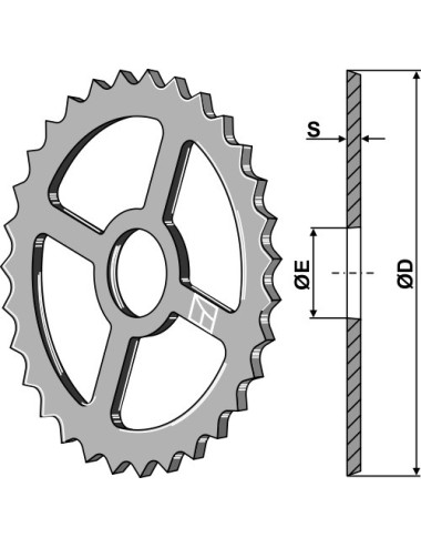 Roue étoile - Ø530mm