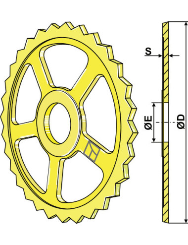 Roue étoile - Ø560mm