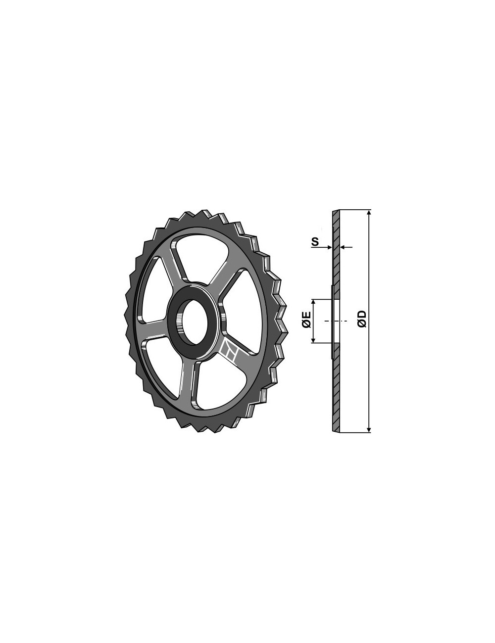 Roue étoile - Ø530mm