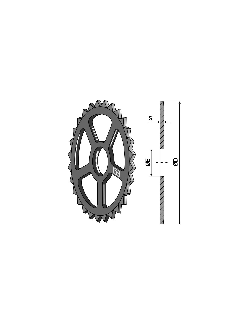 Roue étoile - Ø620mm