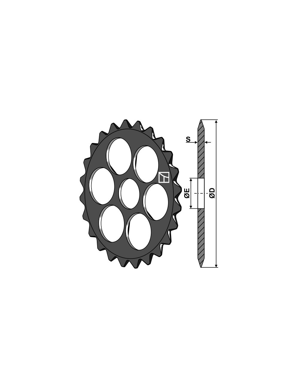 Roue étoile - Ø625mm