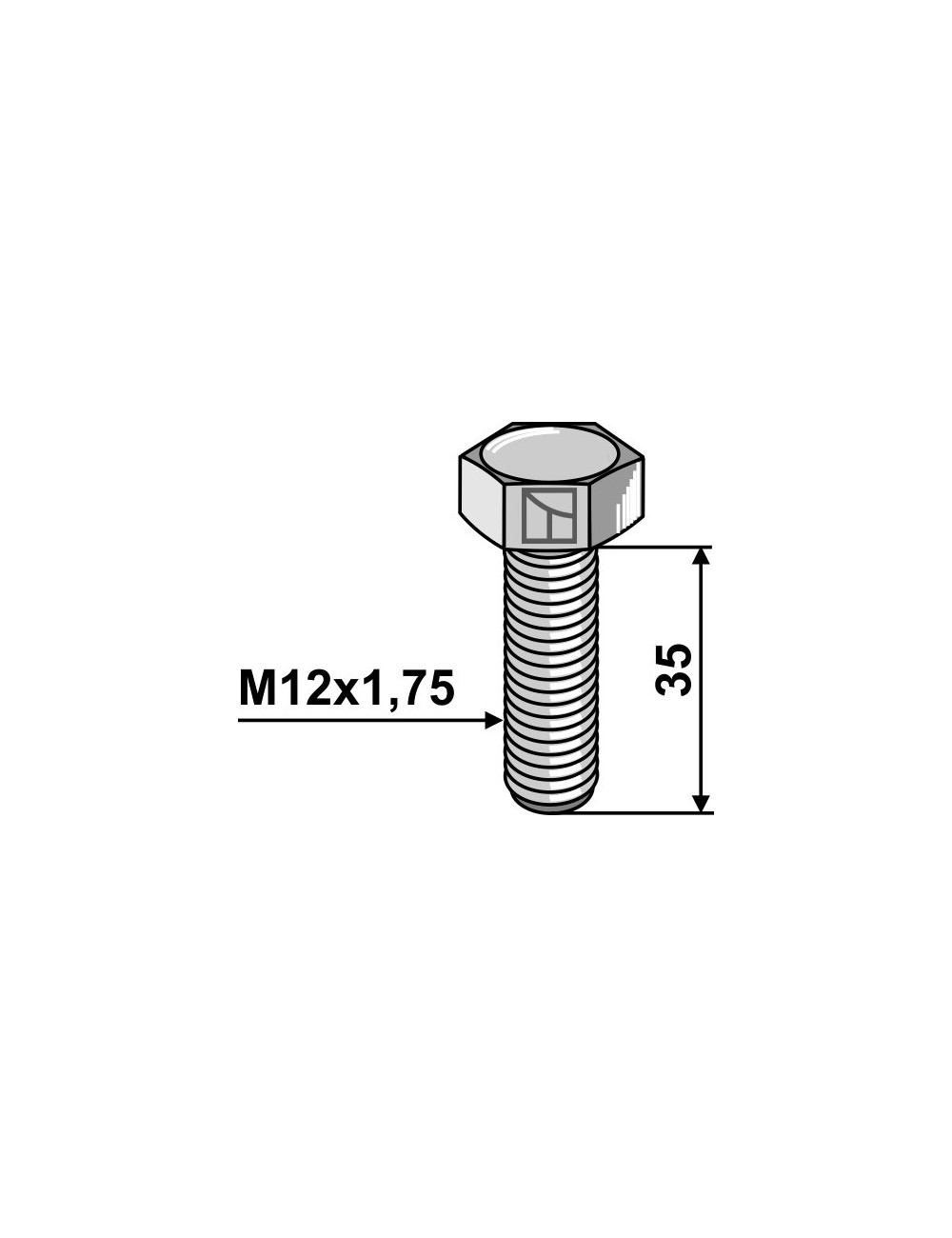 Boulon à tête hexagonal - M12