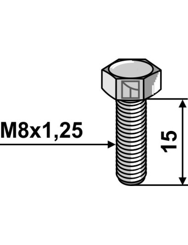 Boulon à tête hexagonal - M8