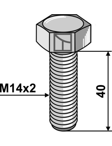 Boulon à tête hexagonal - M14