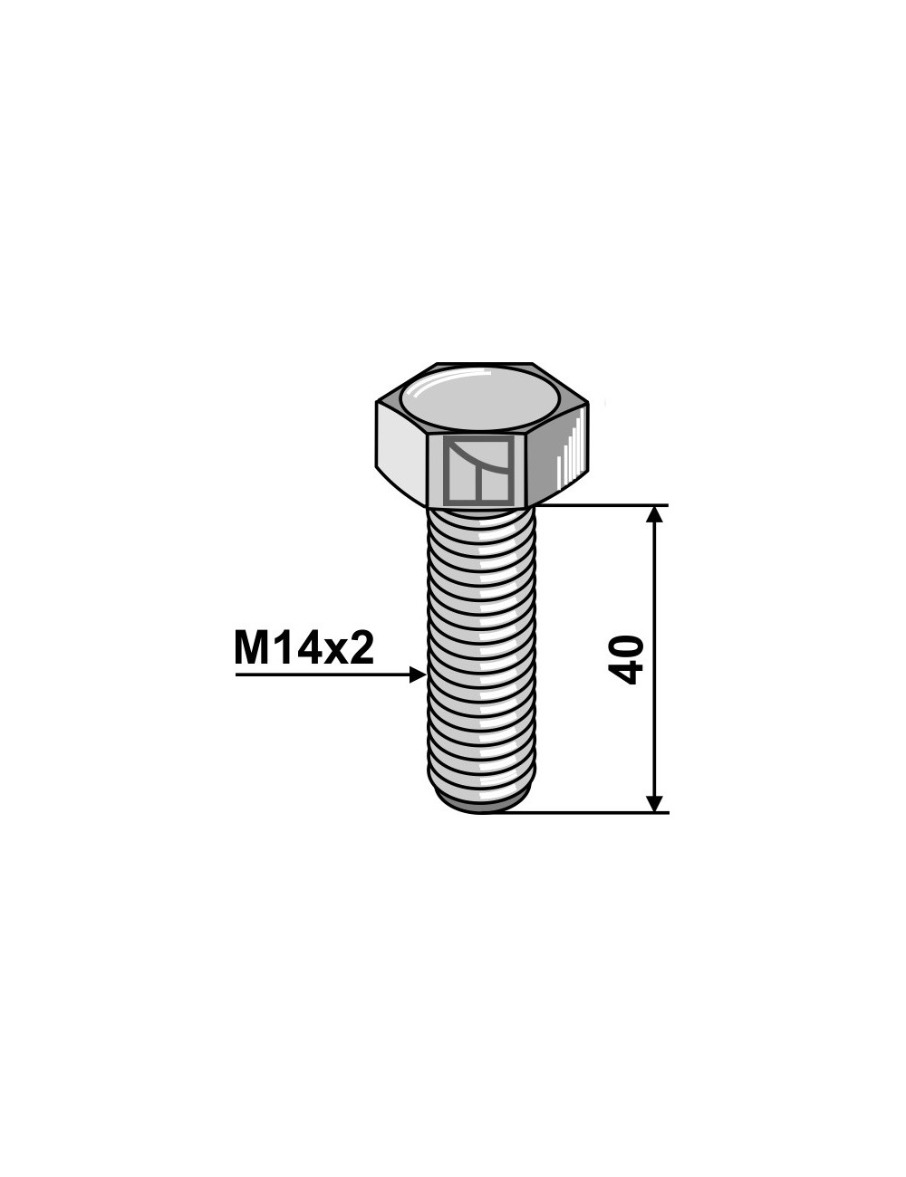 Boulon à tête hexagonal - M14