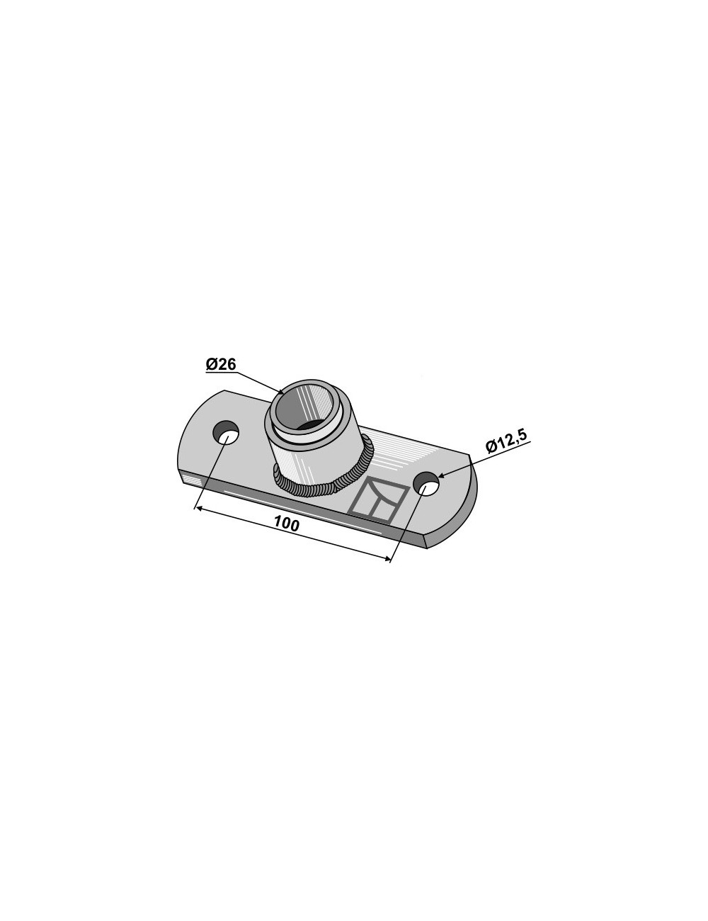 Palier de bride avec entretoise emboîté - Ø26