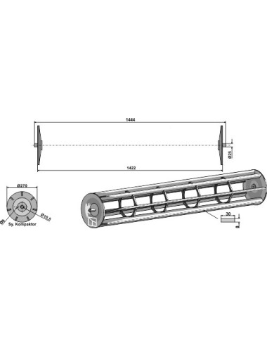 Rouleaux cage à barres lisses - 1444