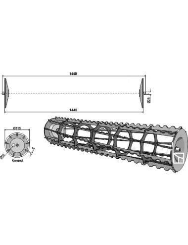 Rouleaux cage à barres crénelées - 1440