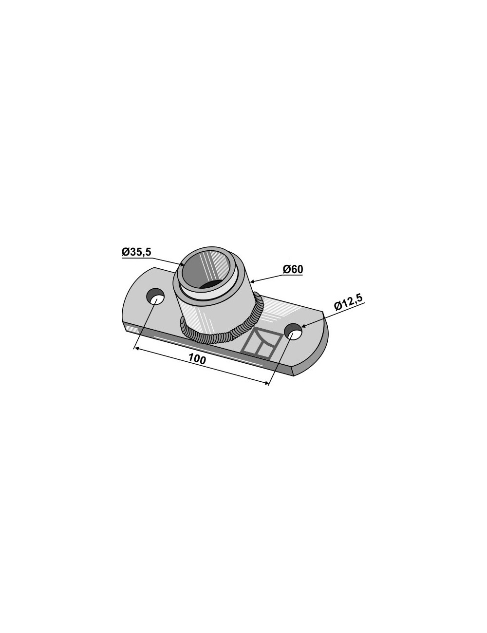 Palier de bride avec entretoise emboîté - Ø35,5