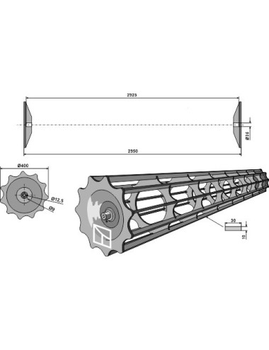 Rouleaux cage à barres lisses - 2950