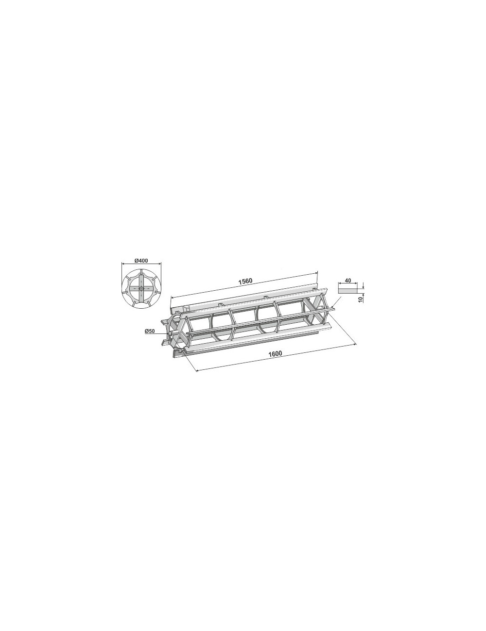 Rouleau cage à barres lisses - 1600