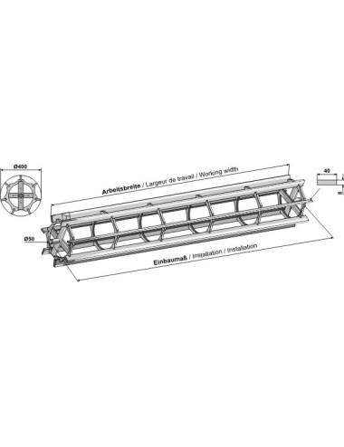 Rouleau cage à barres lisses - 3500