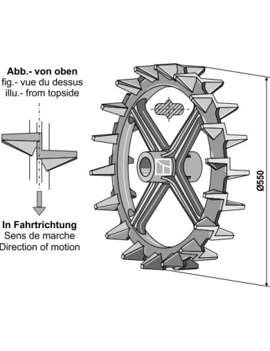 Roue à came - Ø550mm