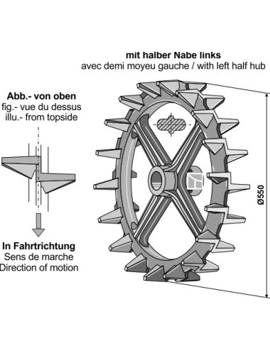 Roue à came - Ø550mm