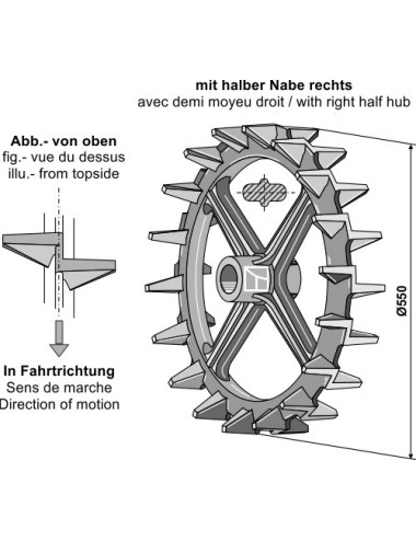Roue à came - Ø550mm