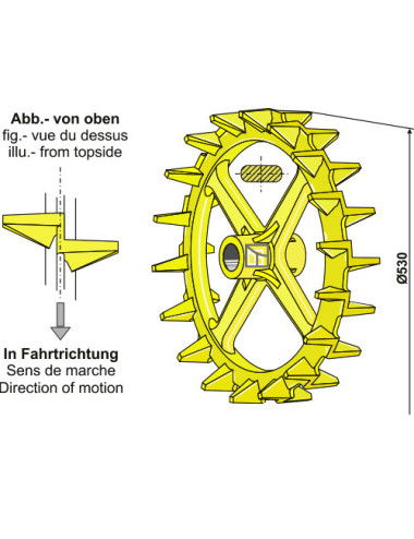 Roue à came - Ø530mm