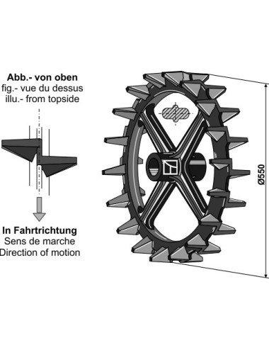 Roue à came - Ø550mm