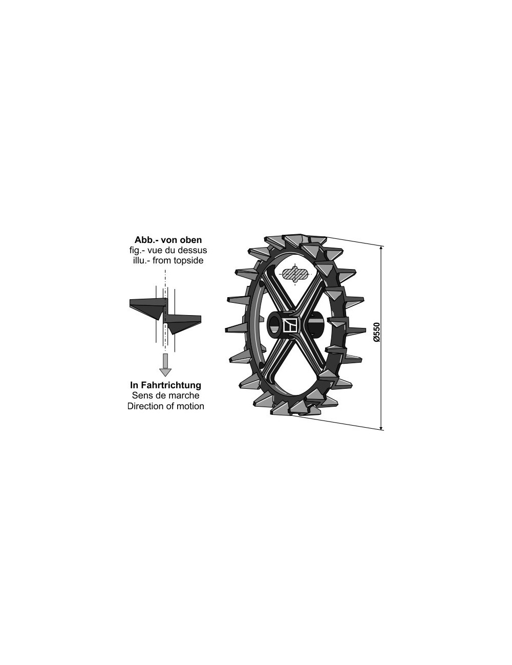 Roue à came - Ø550mm