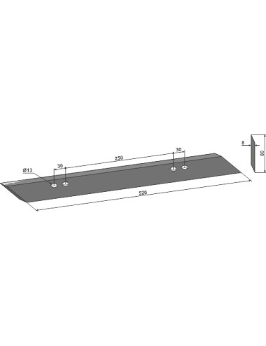 Lame pour rouleaux à lames 520